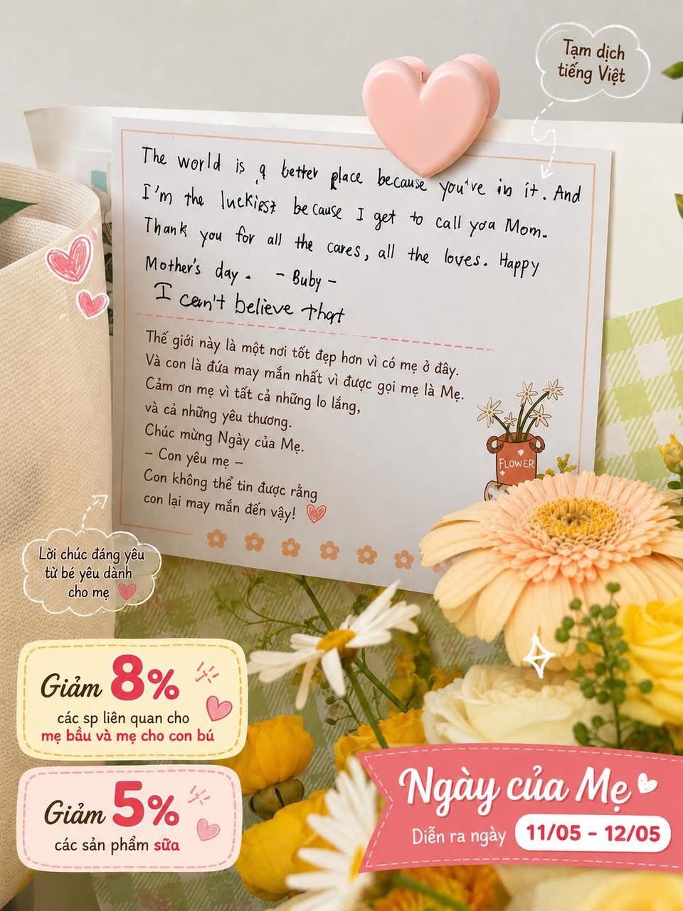 Ưu đãi 8% cho sản phẩm mẹ bầu/mẹ cho con bú, 5% cho sữa tại BabyMall & Care Masteri Centre Point. Hàng chính hãng, tư vấn tận tình.