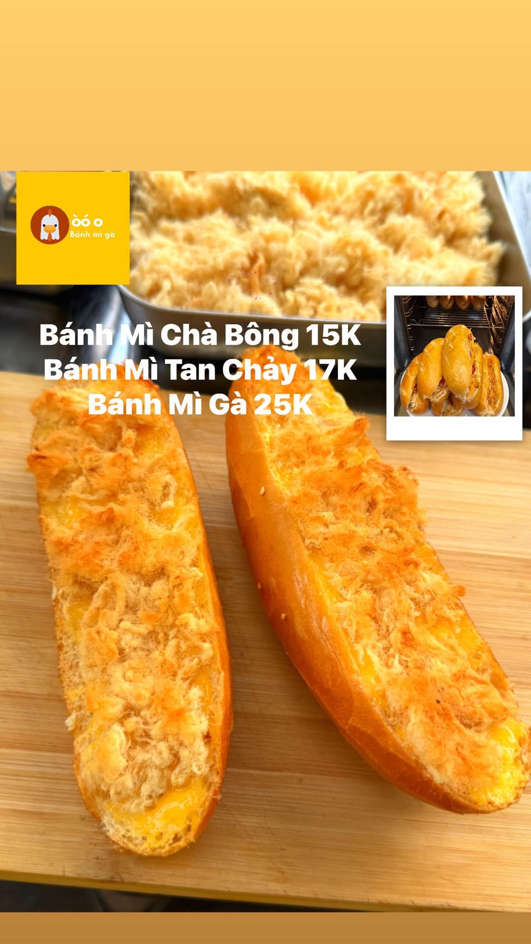 Bánh mì gà tại số 6A đường Phước Thiện, freeship khu vực VHG. Liên hệ đặt hàng qua Zalo: 0334580368.