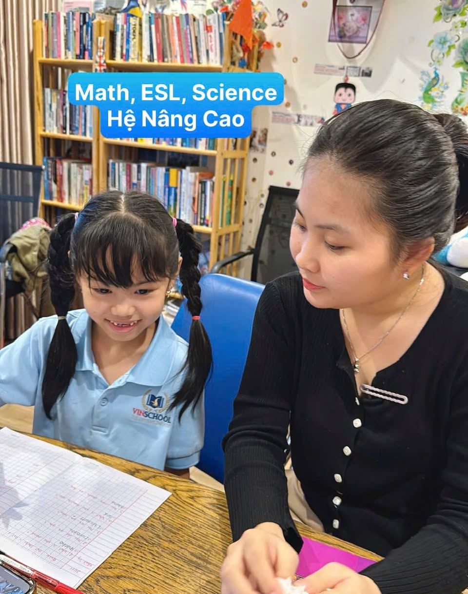 Nhận dạy tiếng Anh, Toán, Khoa học cho học sinh Vinschool và các trường, luyện thi Cambridge, lớp cá nhân hóa 1:1 hoặc nhóm nhỏ, có lớp online, tặng buổi học thử.