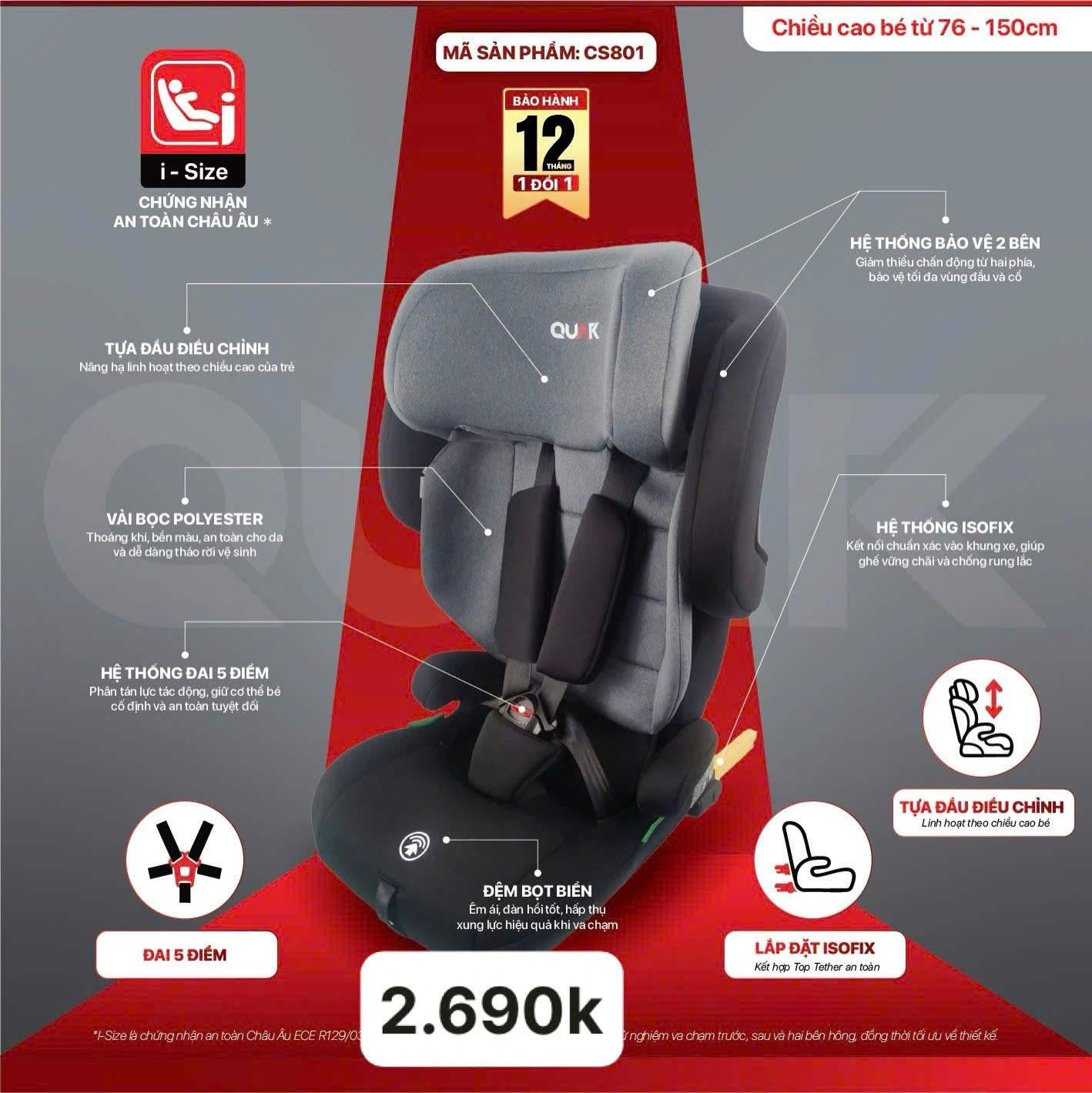 Cung cấp ghế an toàn cho trẻ em trên ô tô, đạt chuẩn, nhiều mẫu, lắp đặt đơn giản, tư vấn tận tình, hàng nhập khẩu, hỗ trợ giao nhanh và miễn phí ship.