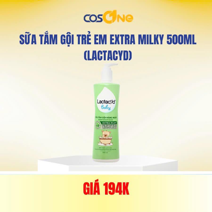Bộ sữa tắm gội Lactacyd 500ml cho bé, dịu nhẹ và an toàn, giá 194,000đ/chai. Freeship cho Vinhomes Grandpark, Khang Điền và đơn trên 500,000đ tại Quận 2, Quận 9.