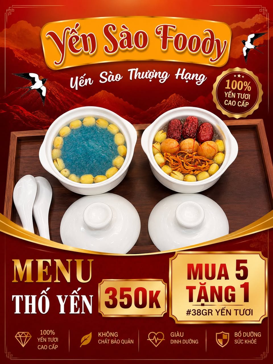 Yến chưng thố tươi kết hợp hạt sen bổ dưỡng, giao tận tay tại Vinhomes Grand Park. Đặt ngay để gửi sức khỏe đến người thân.