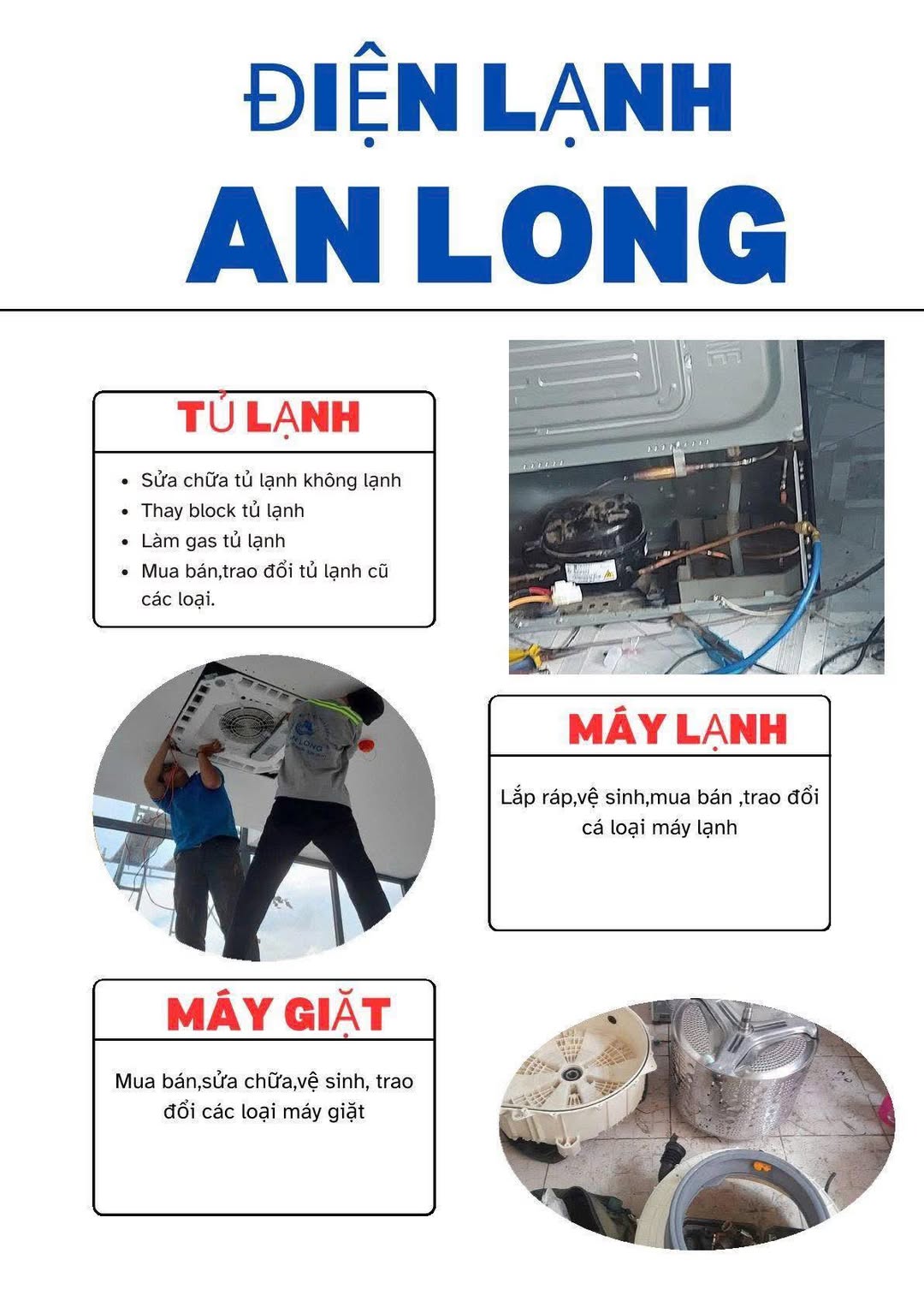 Điện lạnh An Long chuyên vệ sinh, sửa chữa máy lạnh, máy giặt, tủ lạnh tận nơi tại Thủ Đức. Báo giá minh bạch, phục vụ uy tín mỗi ngày.