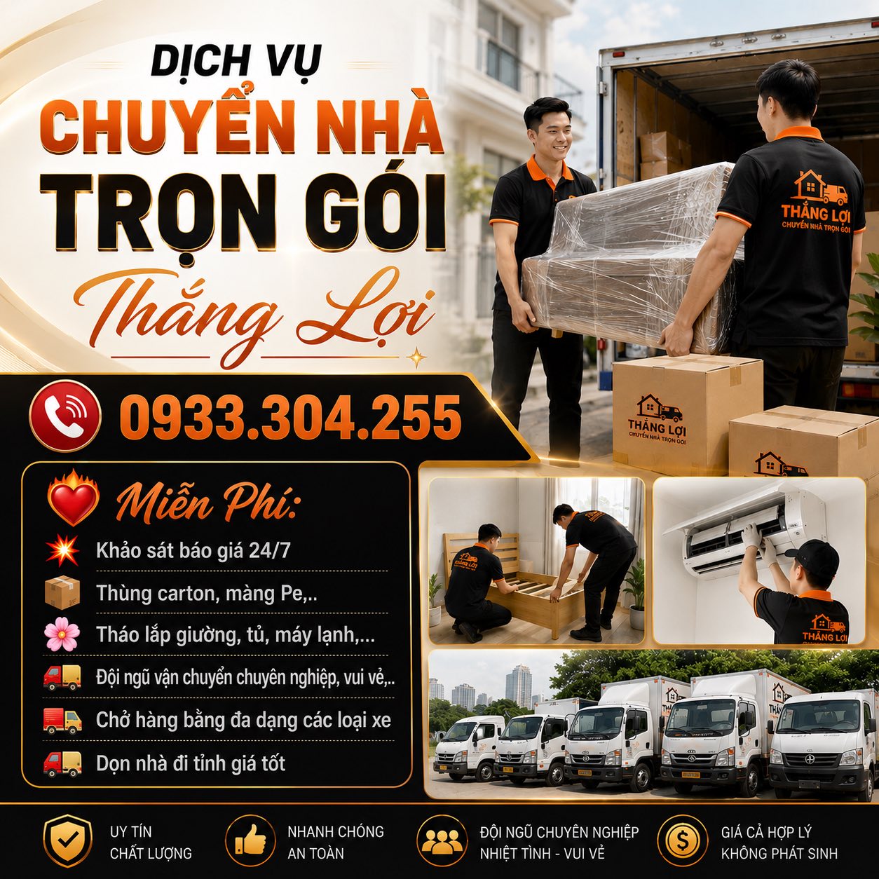 Dịch vụ chuyển nhà trọn gói Thắng Lợi cho cư dân Vinhomes, hỗ trợ chuyển gấp, không phát sinh phí, nhân viên lịch sự, xe tải đa dạng.