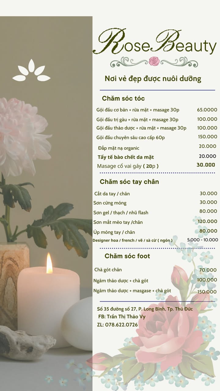 Dịch vụ gội đầu, làm nail tại 35 đường số 27, phường Long Bình, Thủ Đức. Mua gói gội tặng buổi, làm nail tích điểm nhận gội đầu miễn phí.