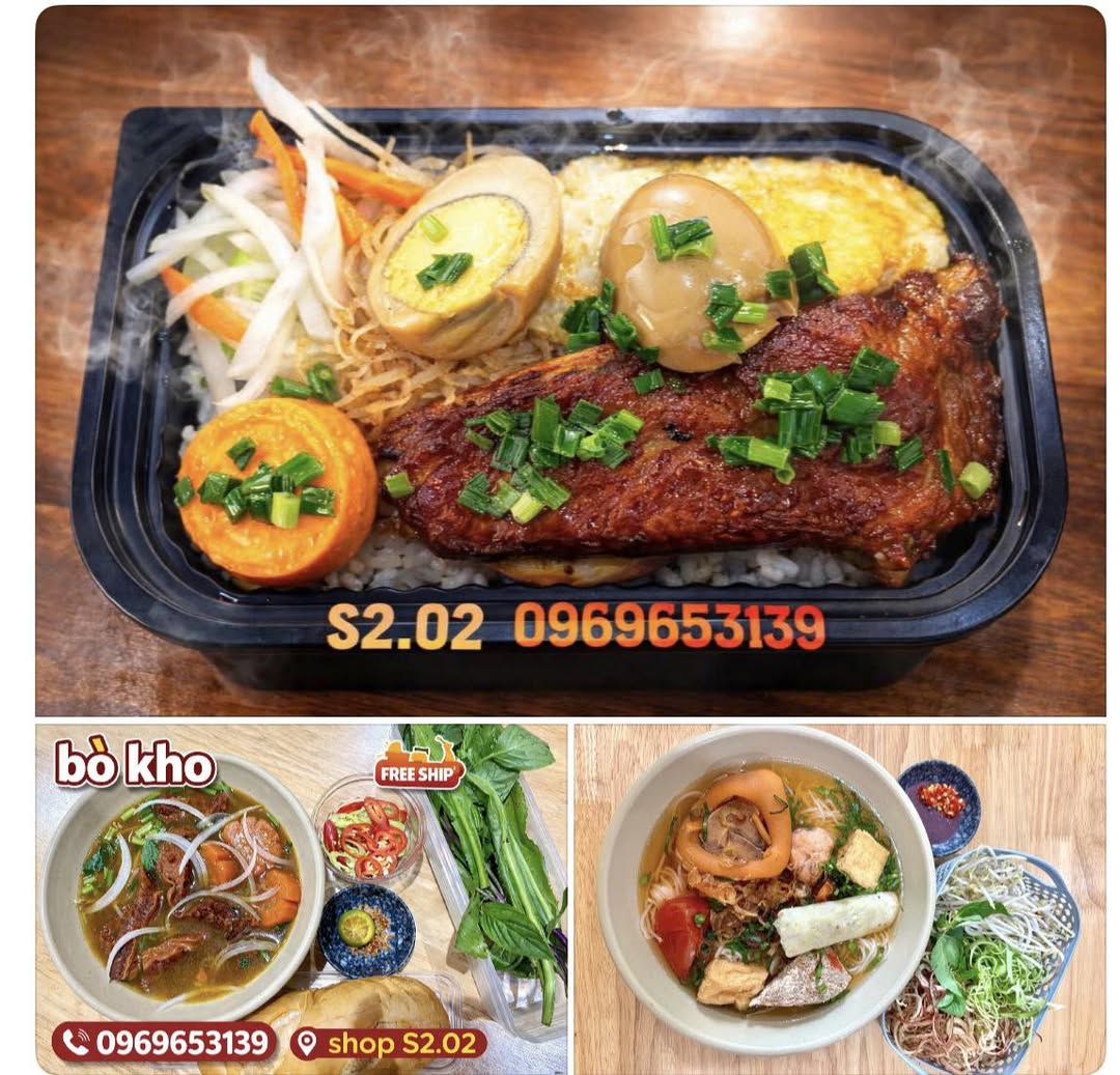 Cơm Tấm Má Hai bán cơm tấm, bún thịt nướng, bún riêu, bò kho, freeship nội khu Vinhomes, menu đa dạng, giá từ 40k-85k, phục vụ từ 6h30-22h.