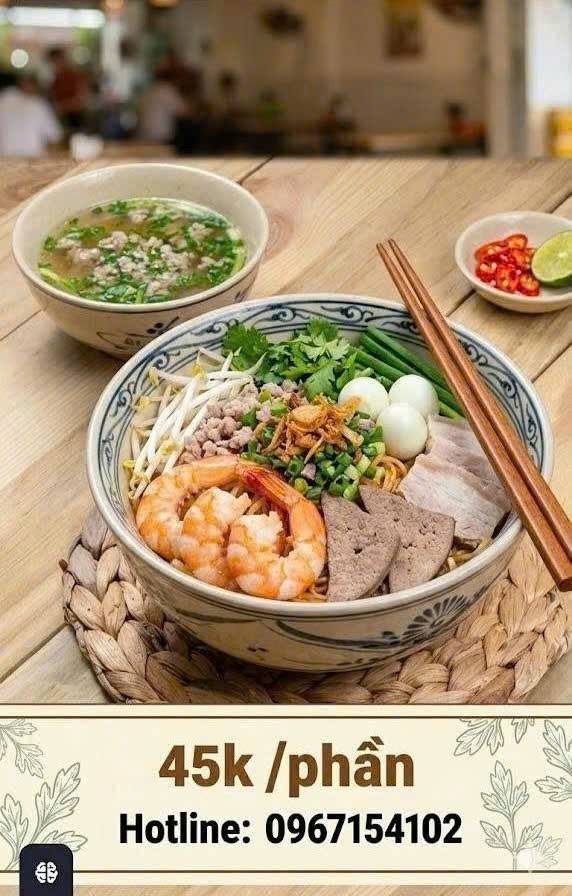 Hủ Tiếu Ruby bán hủ tiếu, mì trộn, bánh canh bột lọc, giao tận sảnh Vinhome Grand Park, giá 45k/phần, free ship từ 1 phần, gọi 0967154102.