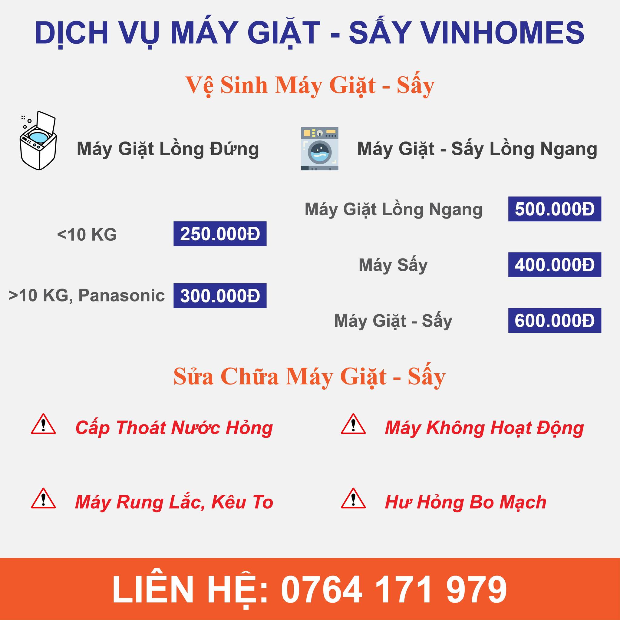 Dịch vụ sửa chữa, vệ sinh, lắp đặt điện lạnh, thiết bị điện, nước, máy lạnh, máy giặt, tủ lạnh tại Vinhomes Grand Park.