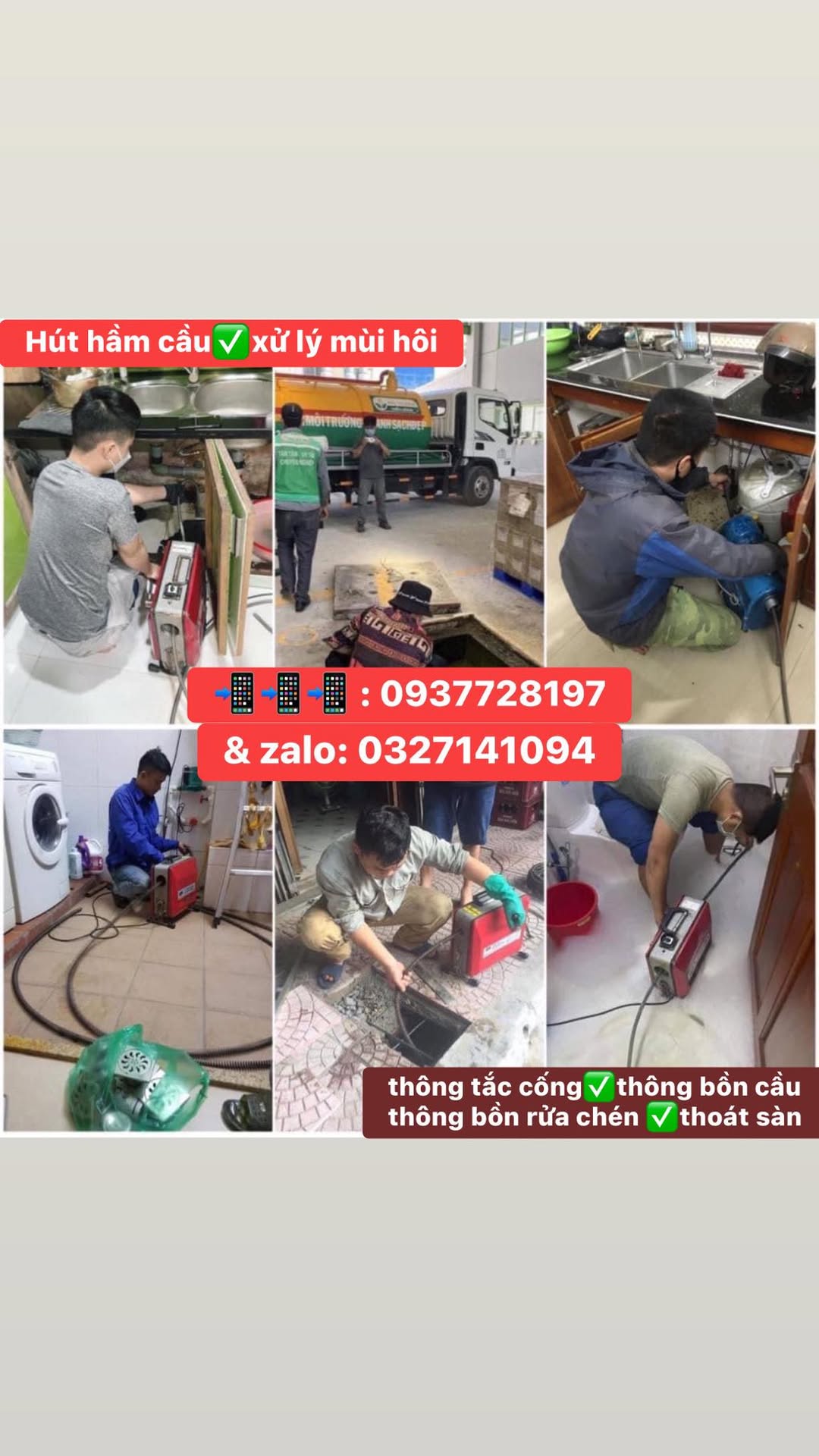 Dịch vụ thông cống, hút hầm cầu, xử lý mùi hôi, bảo dưỡng vệ sinh ống nước tại Vinhomes Grand Park. Gọi 0937728197.