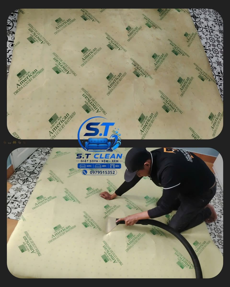 Dịch vụ S.T Clean chuyên giặt sofa, nệm, rèm, thảm tận nơi với dung dịch an toàn cho da, phù hợp gia đình có trẻ nhỏ, thú cưng.