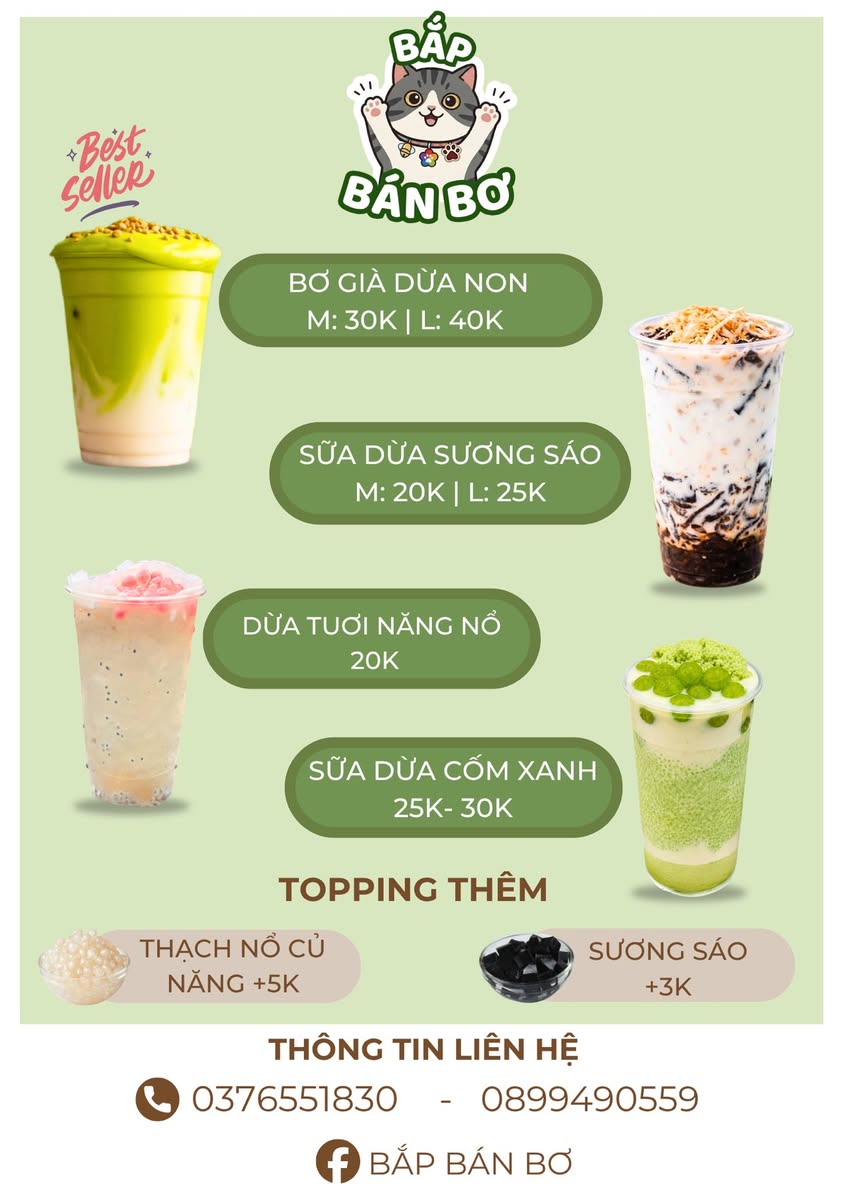 Đồ uống đêm, menu nước kèm trân châu dừa nhà làm. Đặt hàng qua số 0376551830. Phù hợp cho team cú đêm thèm nước.